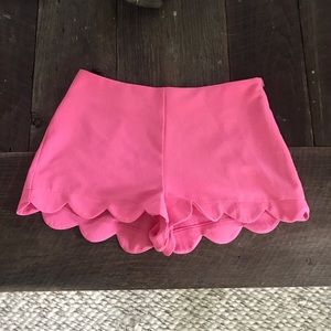 Highwaisted Pink Scalloped Boutique Shorts